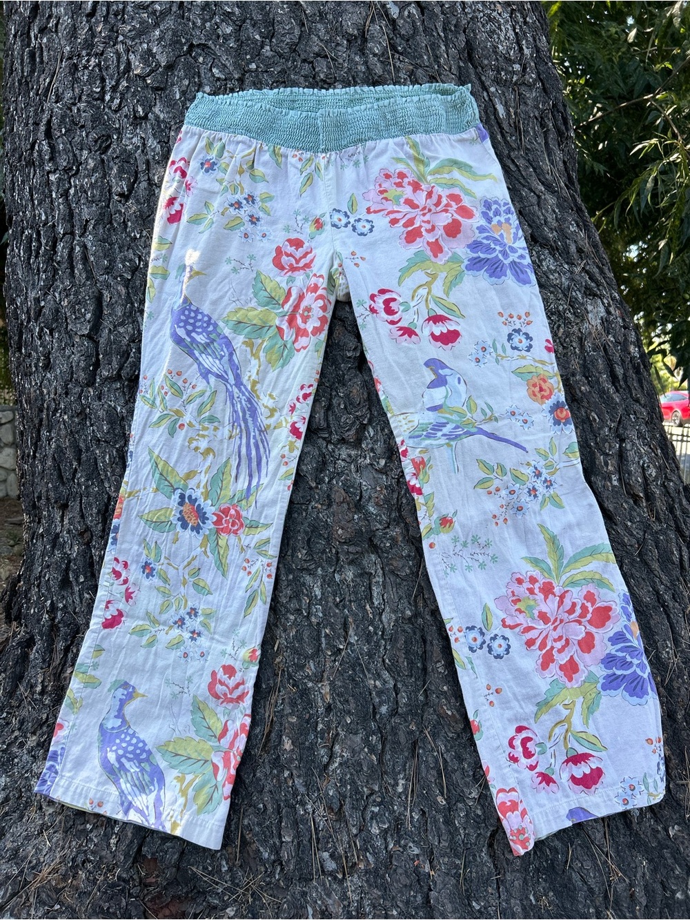 E-by Eloise women Floral & Bird Print Pants.
